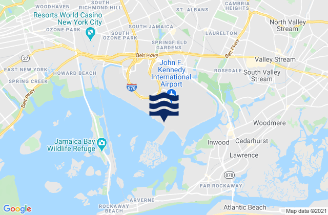 Mappa delle Getijden in JFK International Airport, Queens, United States