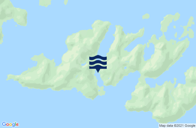 Mappa delle Getijden in Jackson Cove Glacier Island, United States