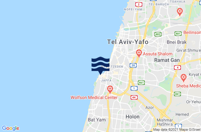 Mappa delle Getijden in Jaffa, Israel