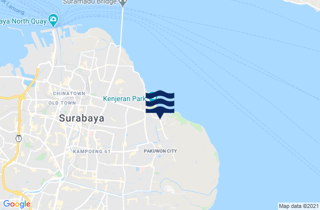 Mappa delle Getijden in Jagirsidosermo, Indonesia