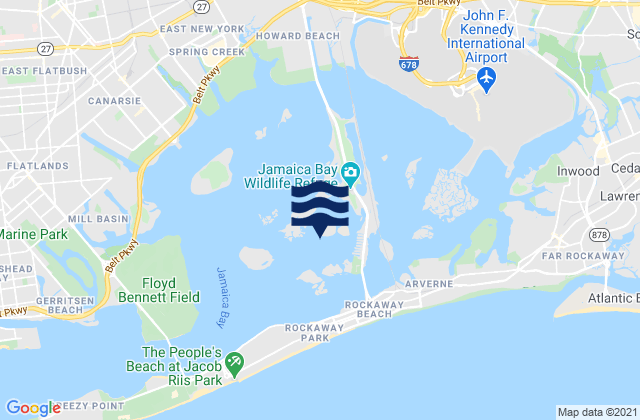 Mappa delle Getijden in Jamaica Bay, United States