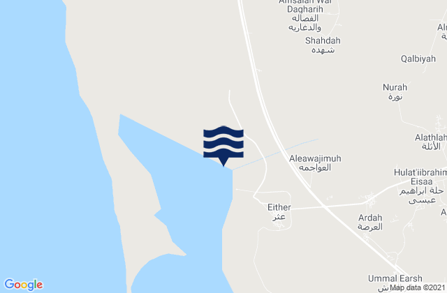 Mappa delle Getijden in Jazan Region, Saudi Arabia