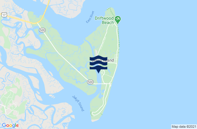 Mappa delle Getijden in Jekyll Island Marina (Jekyll Creek), United States