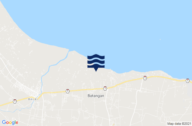 Mappa delle Getijden in Jembangan, Indonesia