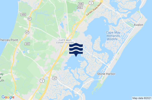 Mappa delle Getijden in Jenkins Sound, United States