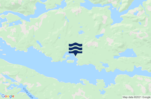 Mappa delle Getijden in Jennis Bay, Canada