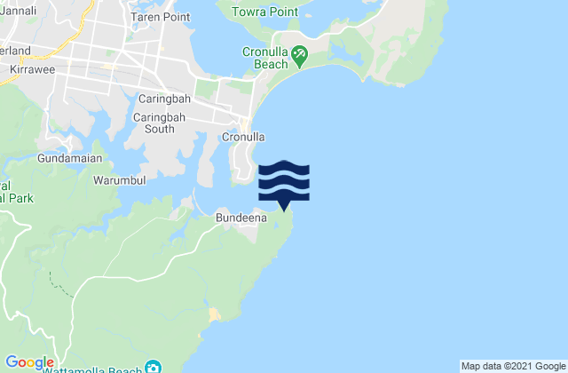 Mappa delle Getijden in Jibbon Beach, Australia