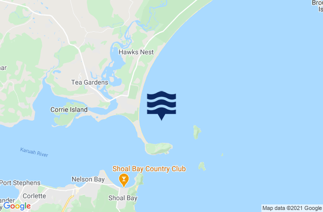 Mappa delle Getijden in Jimmys Beach, Australia