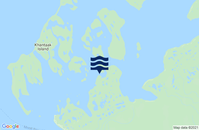 Mappa delle Getijden in Johnstone Passage (Yakutat Bay), United States