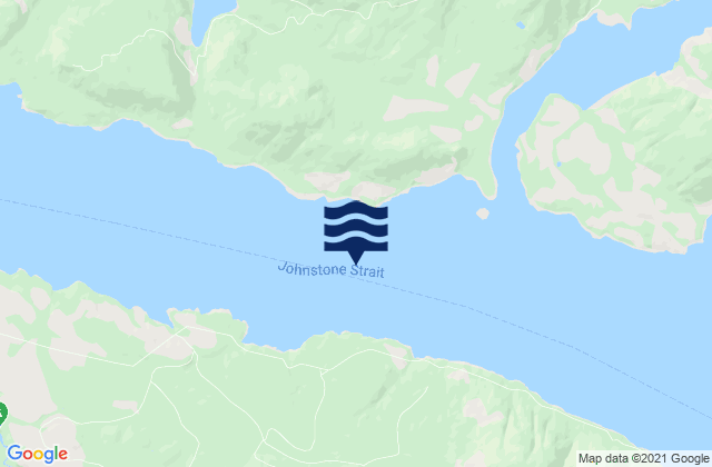 Mappa delle Getijden in Johnstone Strait Central, Canada