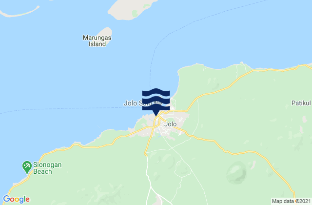 Mappa delle Getijden in Jolo, Philippines