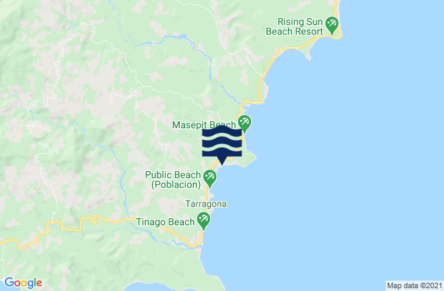 Mappa delle Getijden in Jovellar, Philippines
