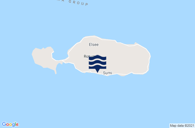 Mappa delle Getijden in Juju, Fiji