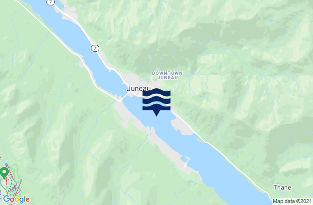 Mappa delle Getijden in Juneau Harbor S of, United States