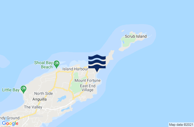 Mappa delle Getijden in Junk's Hole, U.S. Virgin Islands