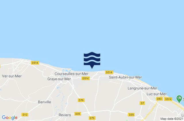 Mappa delle Getijden in Juno Beach, France