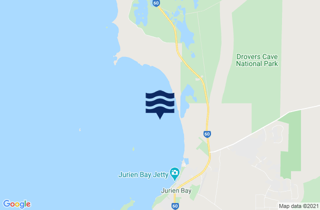 Mappa delle Getijden in Jurien Bay, Australia