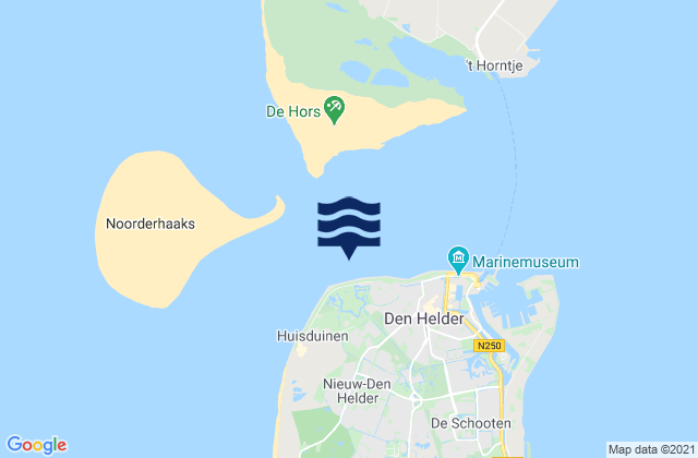 Mappa delle Getijden in Kaap Hoofd, Netherlands