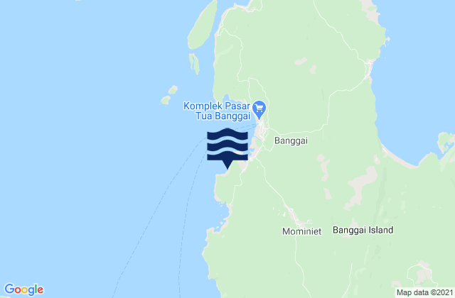 Mappa delle Getijden in Kabupaten Banggai Laut, Indonesia