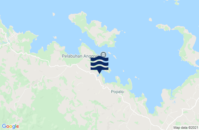 Mappa delle Getijden in Kabupaten Gorontalo, Indonesia