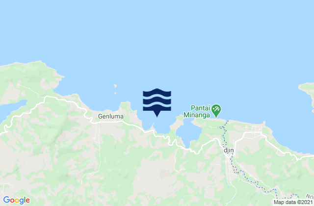 Mappa delle Getijden in Kabupaten Gorontalo Utara, Indonesia