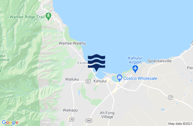 Mappa delle Getijden in Kahului Kahului Harbor, United States