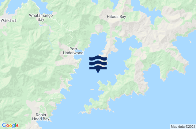 Mappa delle Getijden in Kaikoura Bay, New Zealand