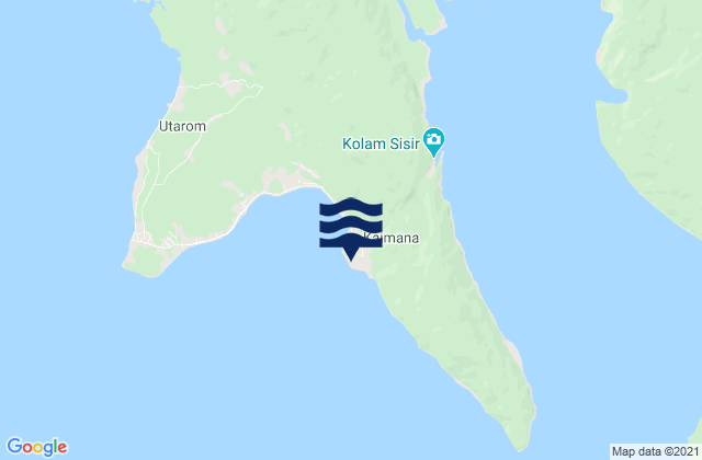 Mappa delle Getijden in Kaimana, Indonesia