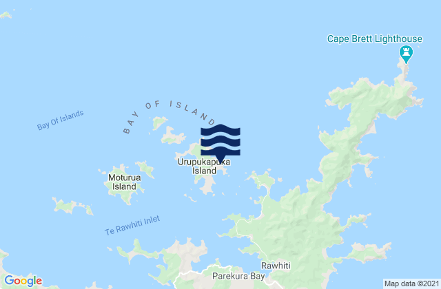 Mappa delle Getijden in Kaimarama Bay, New Zealand