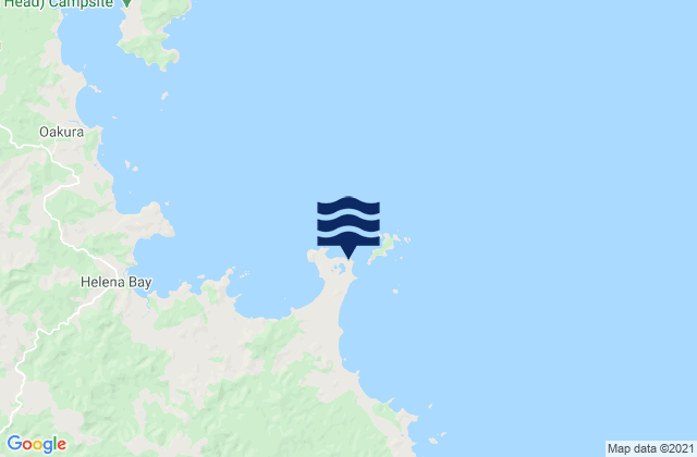 Mappa delle Getijden in Kaituna Bay, New Zealand