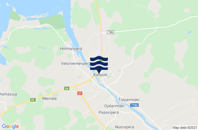 Mappa delle Getijden in Kalajoki, Finland