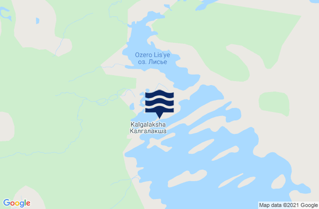 Mappa delle Getijden in Kalgalaksha Kalgalaksha Bay, Russia