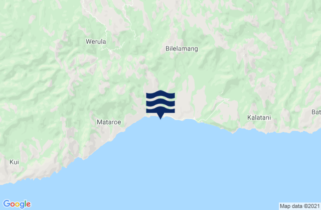 Mappa delle Getijden in Kalunan, Indonesia