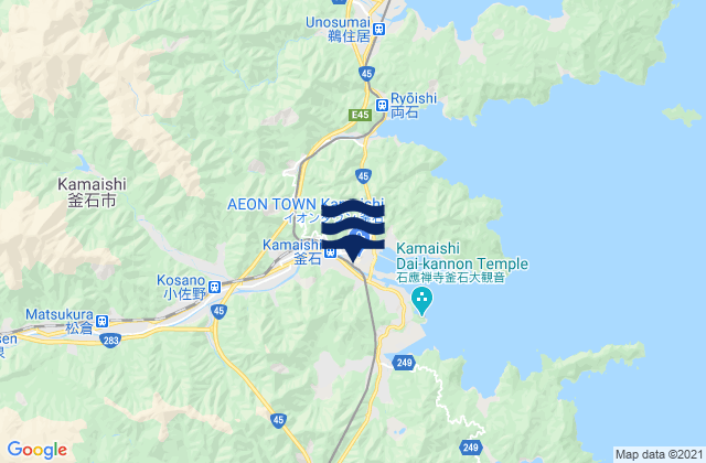 Mappa delle Getijden in Kamaishi, Japan