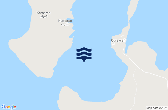 Mappa delle Getijden in Kamaran Passage, Yemen