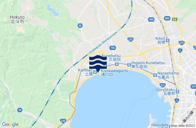 Mappa delle Getijden in Kamiiso, Japan