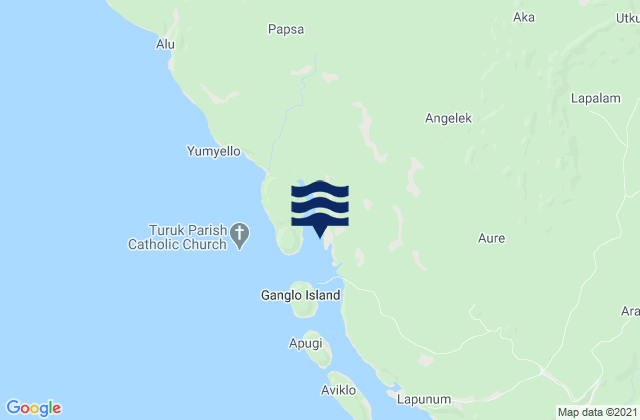 Mappa delle Getijden in Kandrian, Papua New Guinea