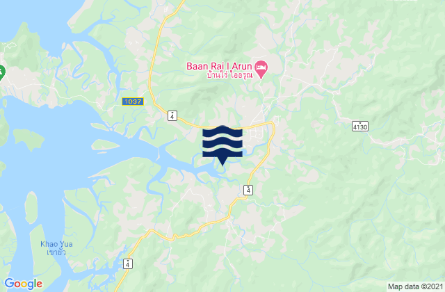 Mappa delle Getijden in Kapoe, Thailand