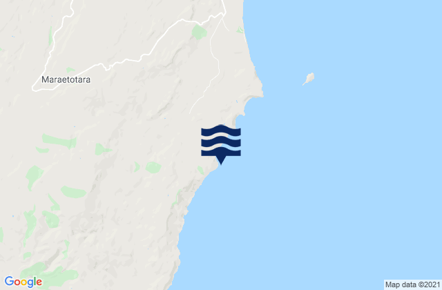 Mappa delle Getijden in Karamea, New Zealand