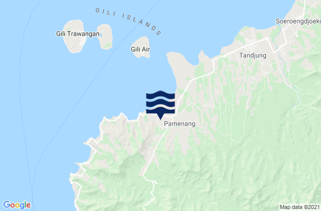 Mappa delle Getijden in Karangsubagan, Indonesia