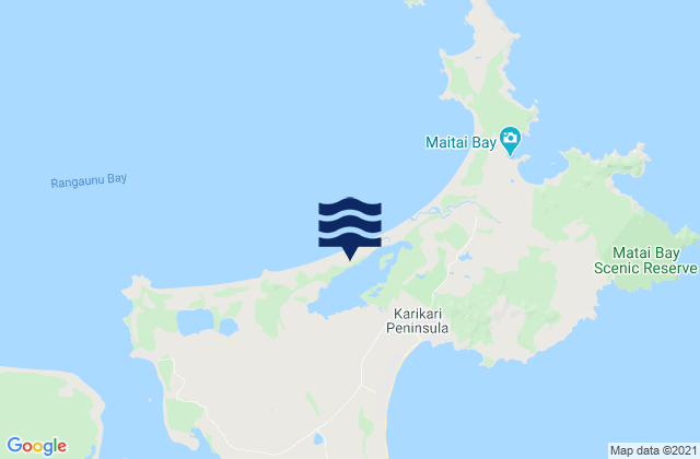 Mappa delle Getijden in Karikari Peninsula, New Zealand