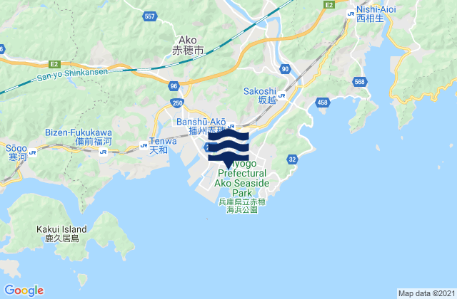 Mappa delle Getijden in Kariya, Japan