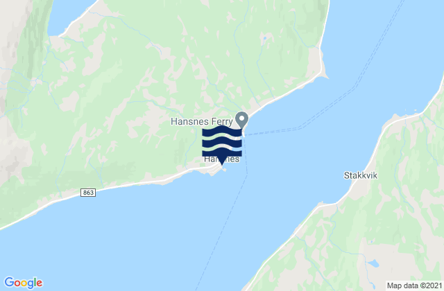 Mappa delle Getijden in Karlsøy, Norway