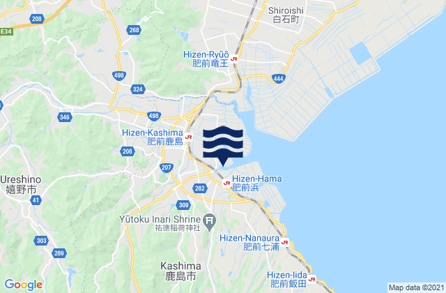 Mappa delle Getijden in Kashima, Japan