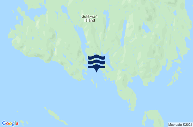 Mappa delle Getijden in Kasook Inlet, United States