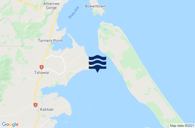 Mappa delle Getijden in Katikati (Kauri Point), New Zealand