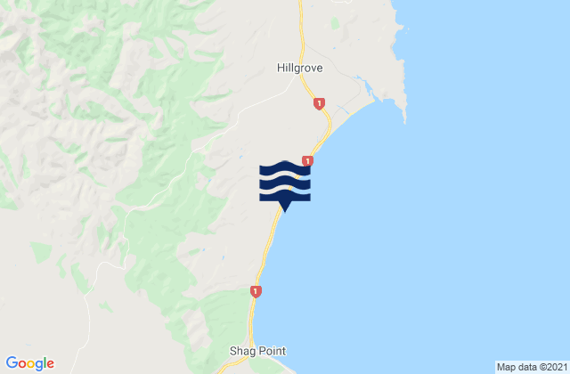 Mappa delle Getijden in Katiki Beach, New Zealand
