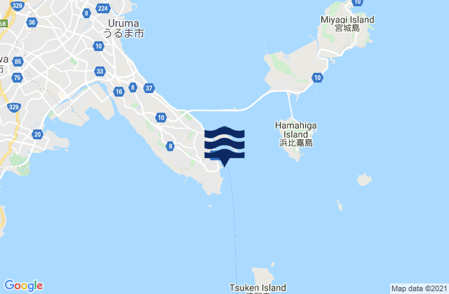 Mappa delle Getijden in Katsurenhesikiya, Japan