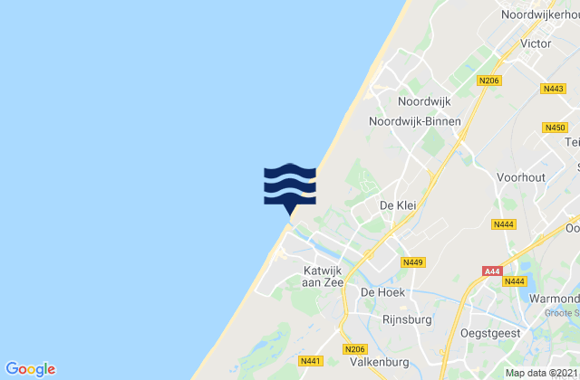 Mappa delle Getijden in Katwijk aan den Rijn, Netherlands