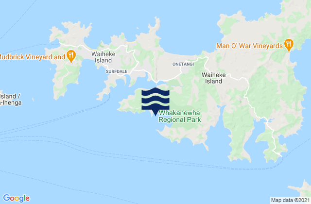 Mappa delle Getijden in Kauaroa Bay, New Zealand